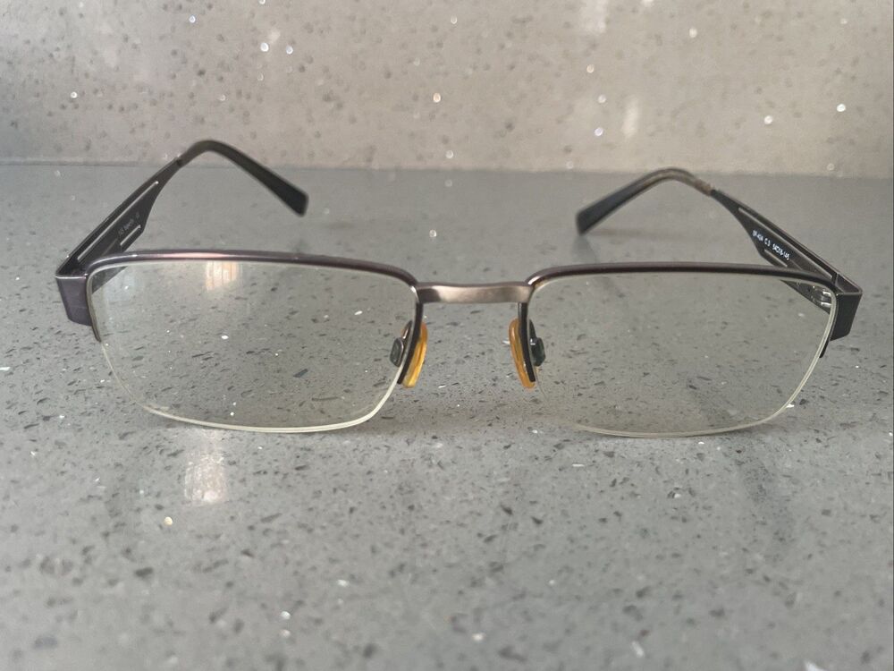 SUPERFLEX SF-424 C.3 brown SPORTS WRAP EYEGLASSES FRAMES ONLY half rim 54-18-145